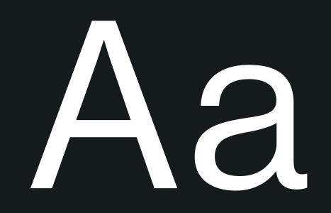 Large letters in brand typography
